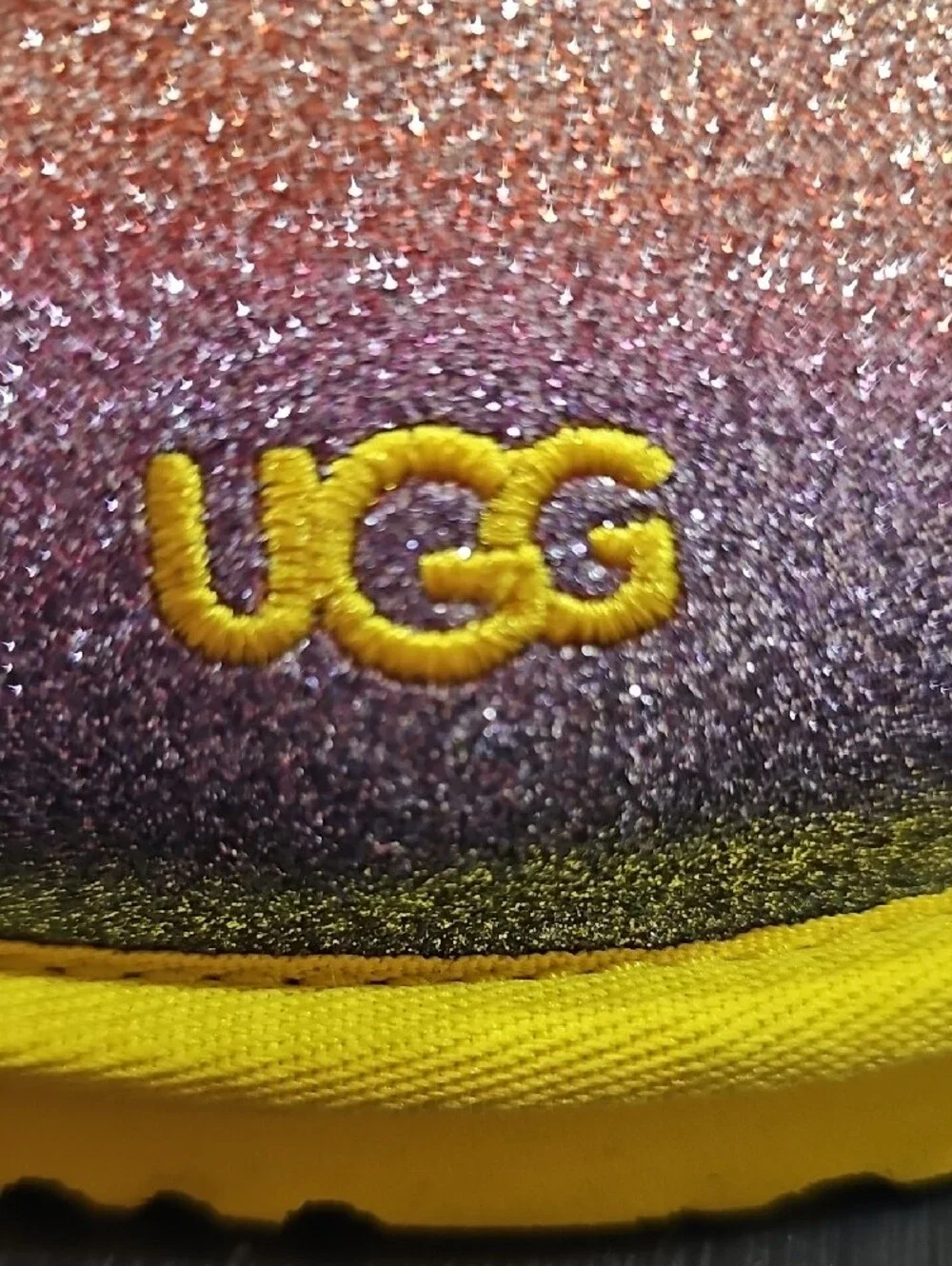UGG glittered rainbow